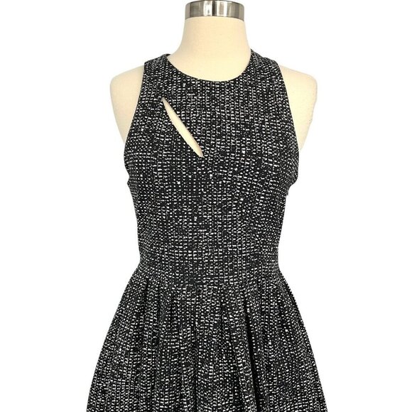 Cinq a Sept Pandora Cocktail Dress Size 6 Sleeveless Black Cutouts Pockets - Picture 2 of 15